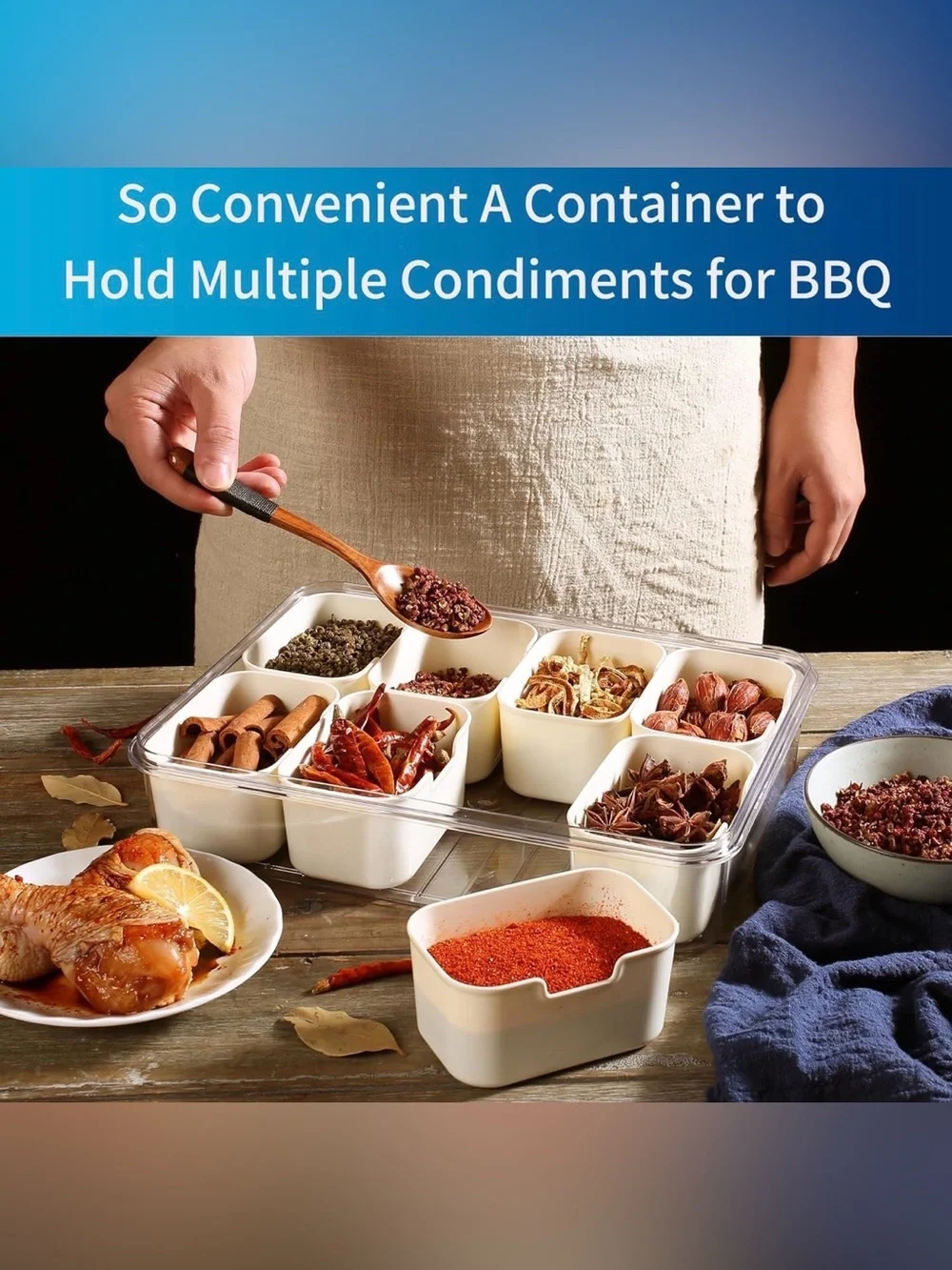 Pure Future Air-Tight Snackle Box Container -Divided Serving Tray